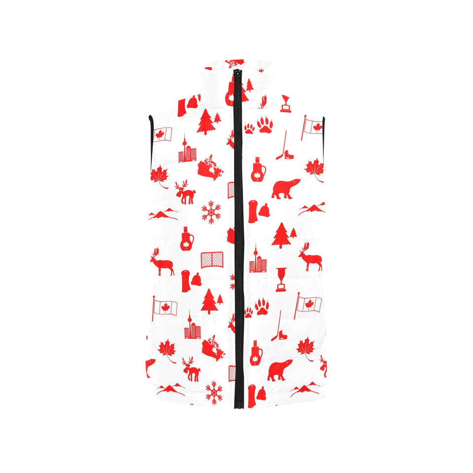 Canada Pattern Print Design 04 Men's Padded Vest