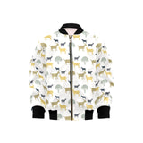 Silhouettes of goat and tree pattern Kids' Boys' Girls' Bomber Jacket