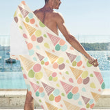 Ice cream cone pattern Beach Towel