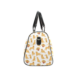 Golden Retriever Pattern Print Design 05 Travel Bag