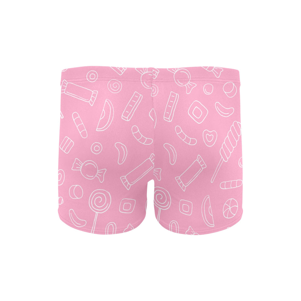 Sweet candy pink background Men's Swimming Trunks