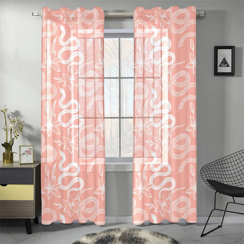 Snake lilies flower pattern Gauze Curtain