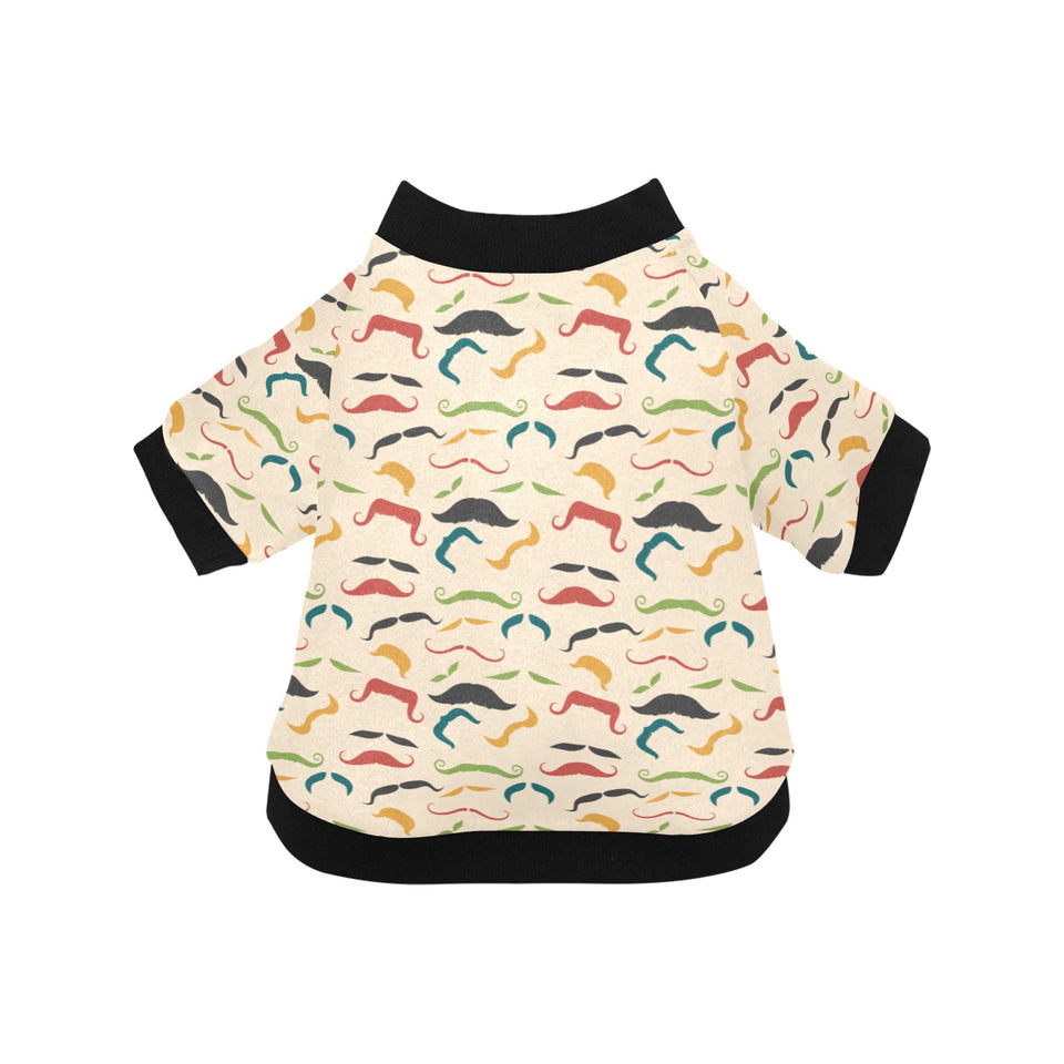 Mustache Beard Pattern Print Design 03 All Over Print Pet Dog Round Neck Fuzzy Shirt