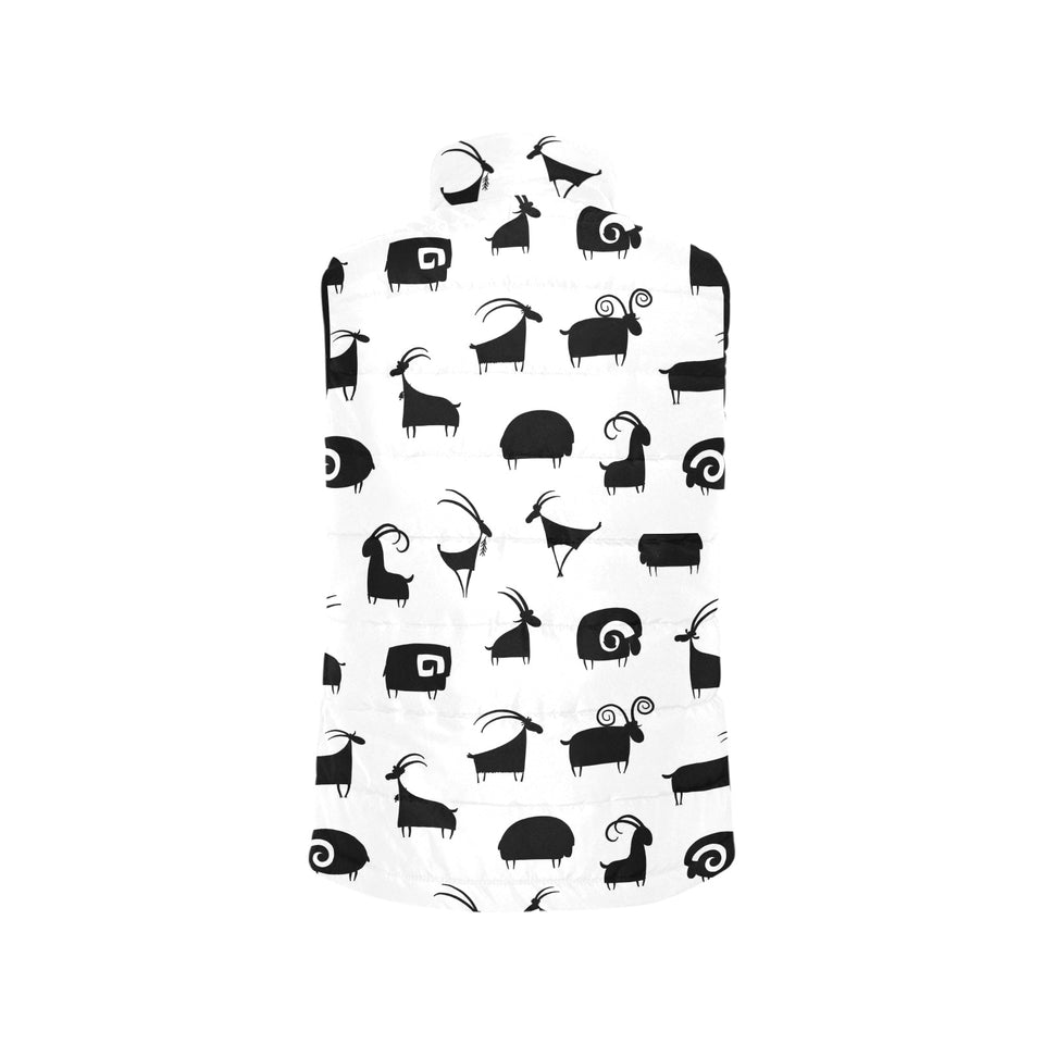 Goat ram pattern Women's Padded Vest