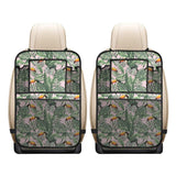 Toucan tropical green jungle palm pattern Car Seat Back Organizer