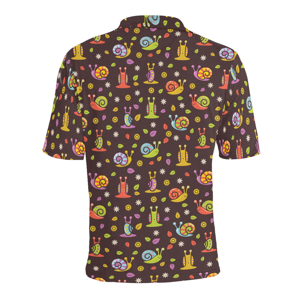 Snail Pattern Print Design 02 Men's All Over Print Polo Shirt