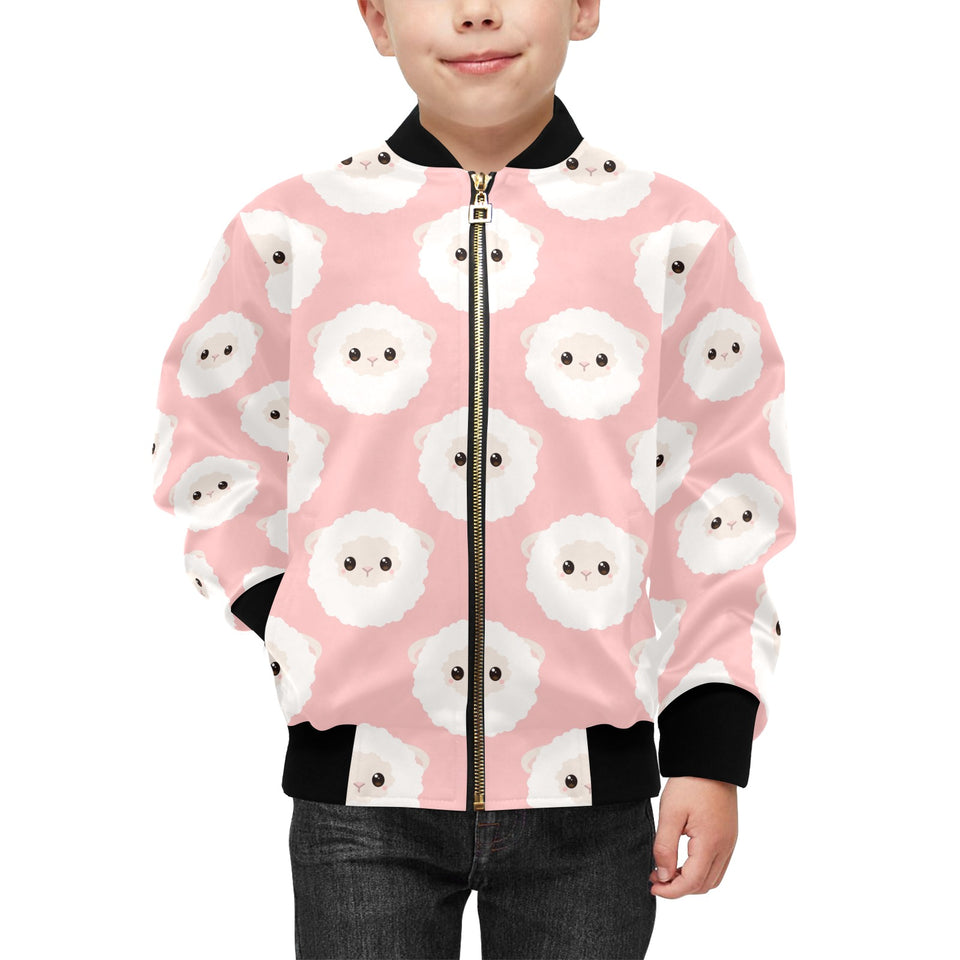 Cute sheep pattern Kids' Boys' Girls' Bomber Jacket