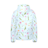 Watercolor Tulips pattern Kids' Boys' Girls' Padded Hooded Jacket