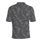 Beer hand drawn pattern Men's All Over Print Polo Shirt