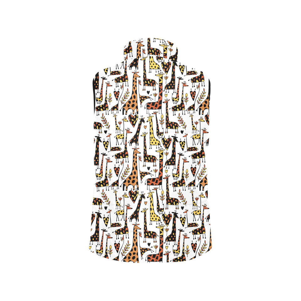 Giraffe Pattern Print Design 05 Men's Padded Vest