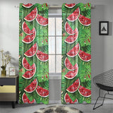Watermelons tropical palm leaves pattern backgroun Gauze Curtain