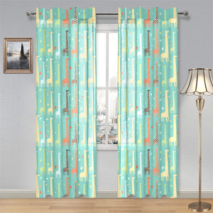 Giraffe Pattern Print Design 01 Gauze Curtain
