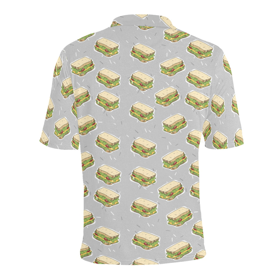 Sandwich Pattern Print Design 05 Men's All Over Print Polo Shirt