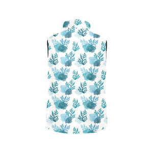 Coral Reef Pattern Print Design 04 Men's Padded Vest