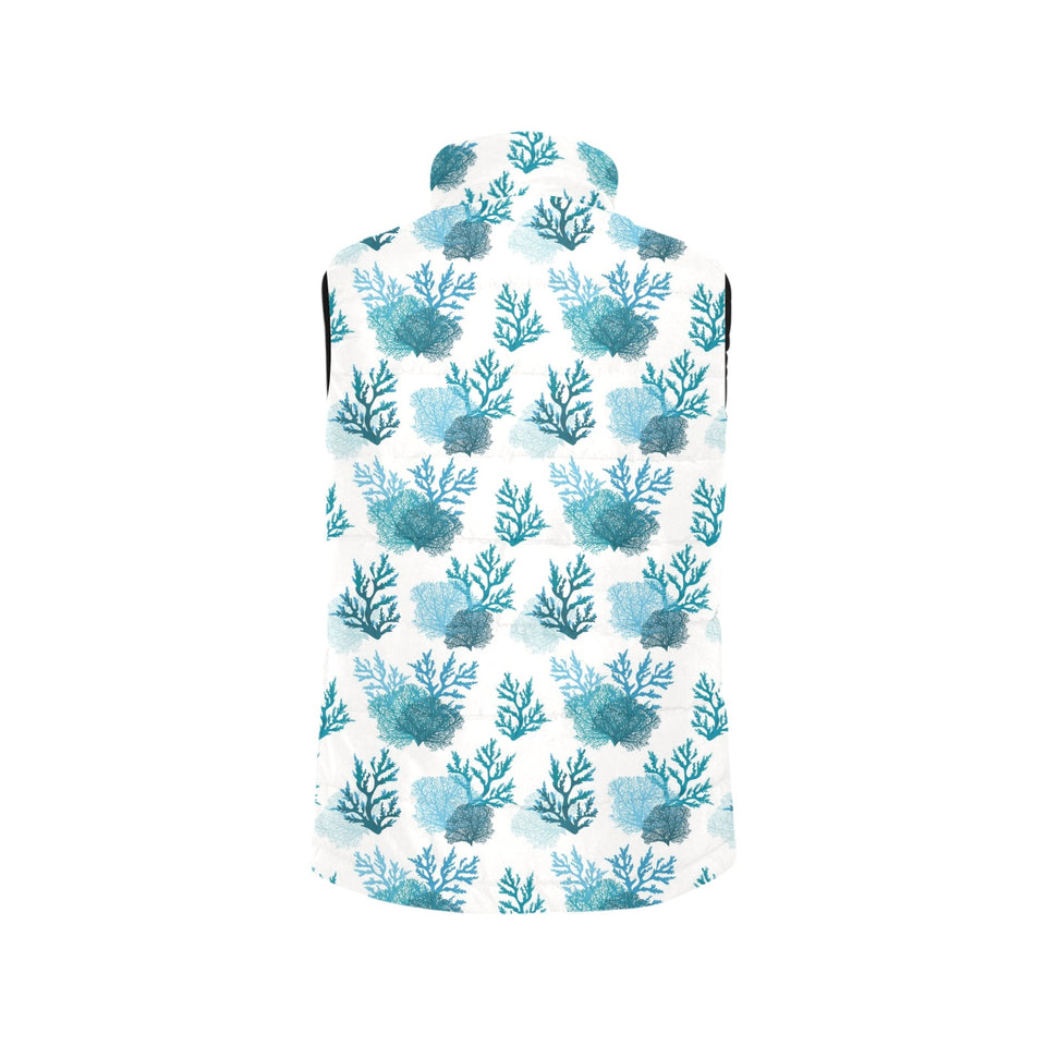 Coral Reef Pattern Print Design 04 Men's Padded Vest