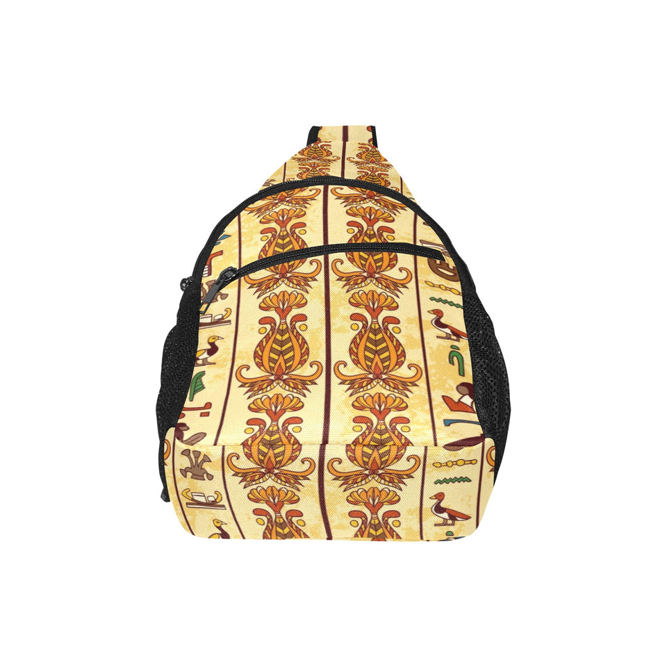 Egypt Hieroglyphics Pattern Print Design 04 All Over Print Chest Bag