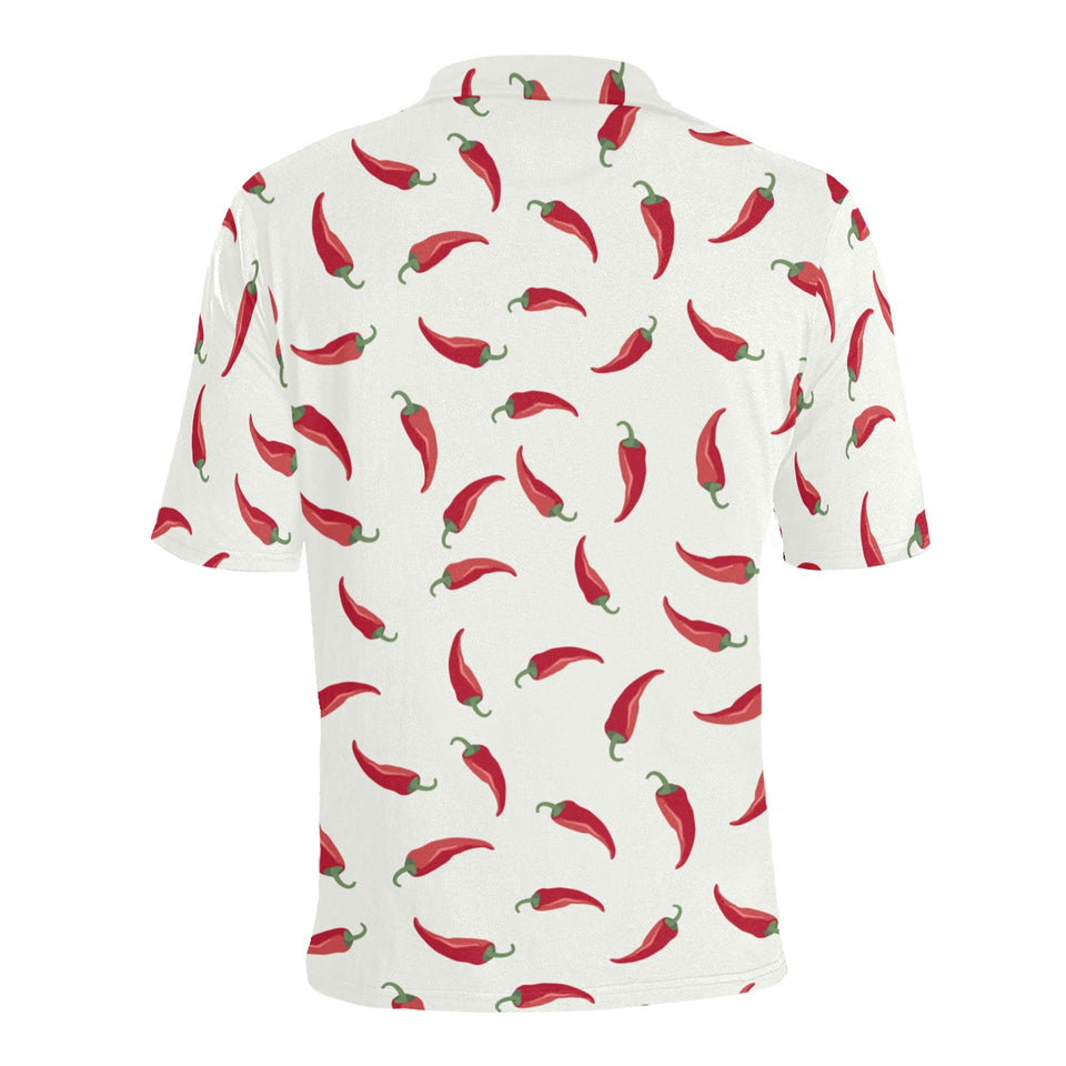 Chili peppers pattern Men's All Over Print Polo Shirt
