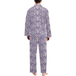 Indian Batik Style pattern Men's Long Pajama Set