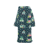 Cactus glass terrarium pattern Blanket Robe with Sleeves