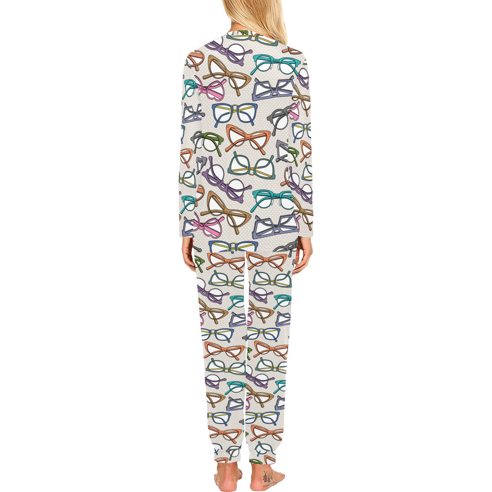 Sun Glasses Pattern Print Design 01 Women's All Over Print Pajama Set