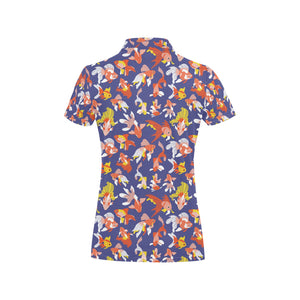 Goldfish Pattern Print Design 04 Women's All Over Print Polo Shirt