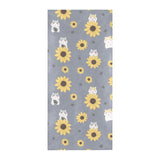 Cute hamster sunflower pattern background Beach Towel