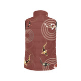 Koi Fish Carp Fish red background Women's Padded Vest