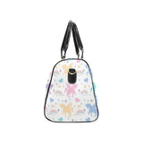 colorful unicorn rainbow heart pattern Travel Bag