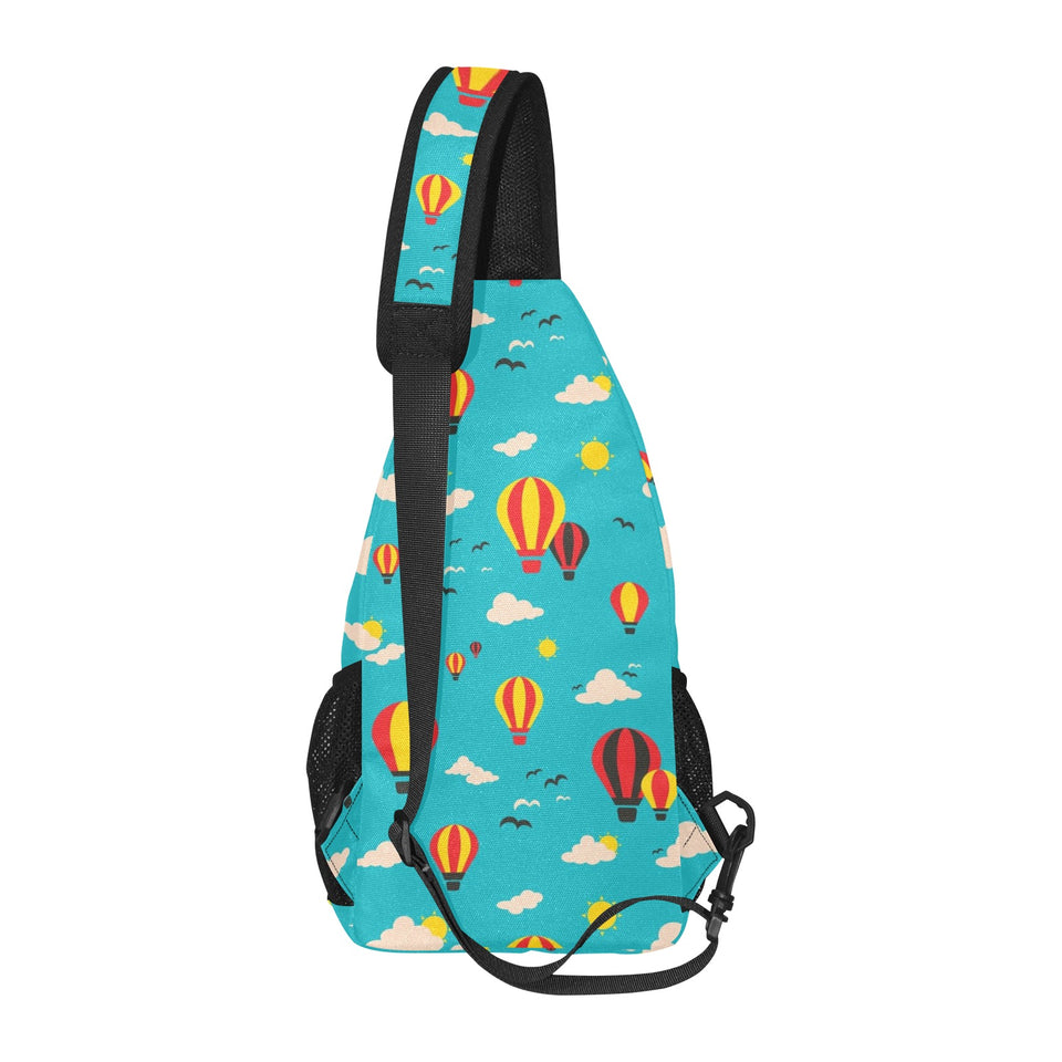 Hot Air Balloon Sky Pattern All Over Print Chest Bag