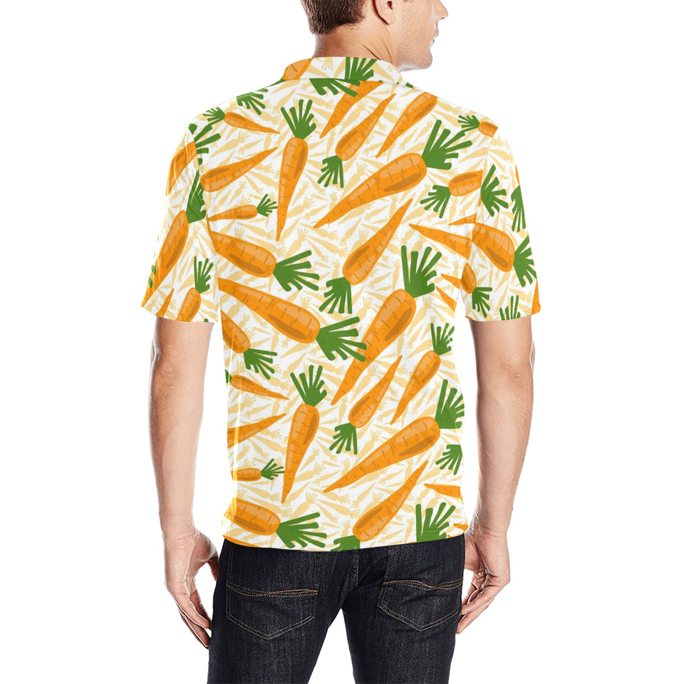 Carrot Pattern Print Design 01 Men's All Over Print Polo Shirt