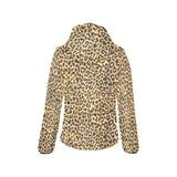 Leopard skin print Women's Padded Hooded Jacket