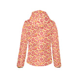 Tropical grapefruit pattern Women's Padded Hooded Jacket