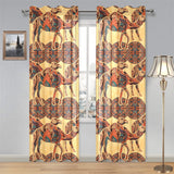 Camel polynesian tribal design pattern Gauze Curtain