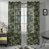 Digital Green camouflage pattern Gauze Curtain