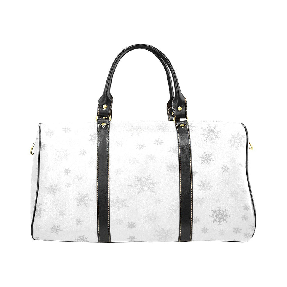 Snowflake pattern white background Travel Bag