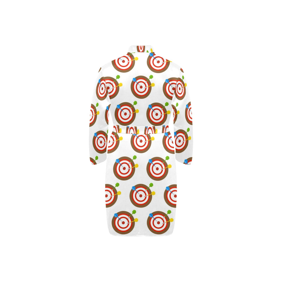 Darts Pattern Print Design 04 Men's Long Sleeve Belted Night Robe