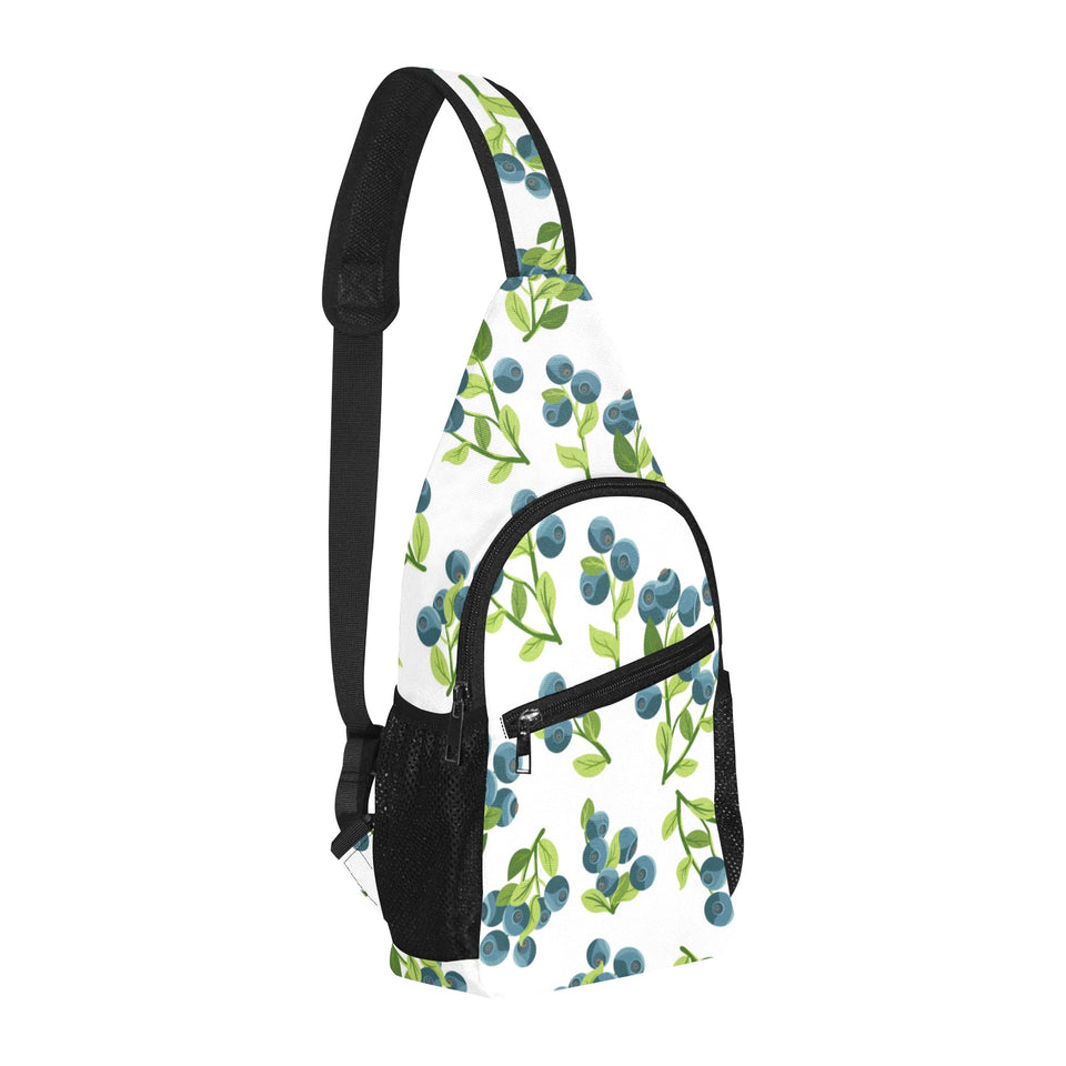 blueberry white background All Over Print Chest Bag