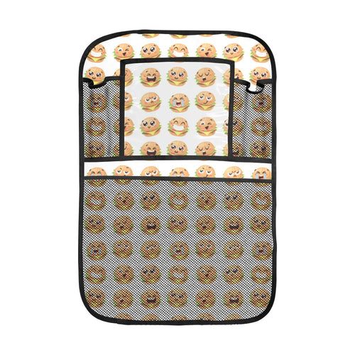 Hamburger Pattern Print Design 04 Car Seat Back Organizer