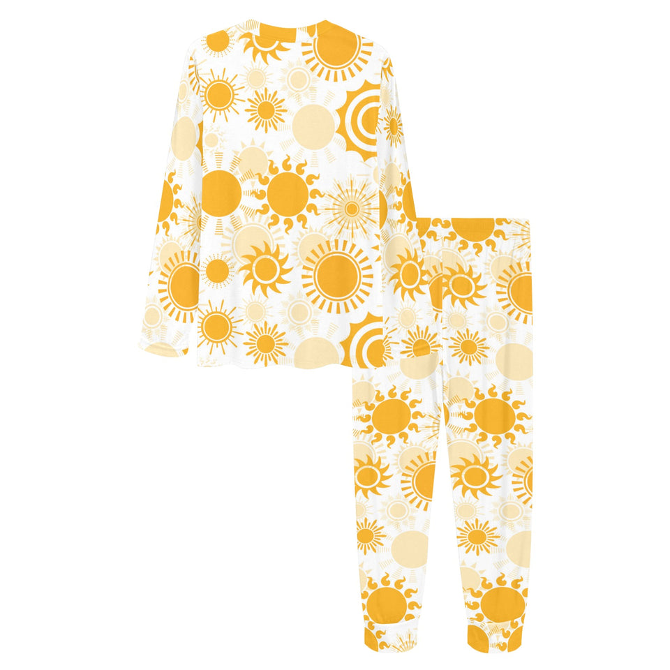 Sun design pattern Women's All Over Print Pajama Set