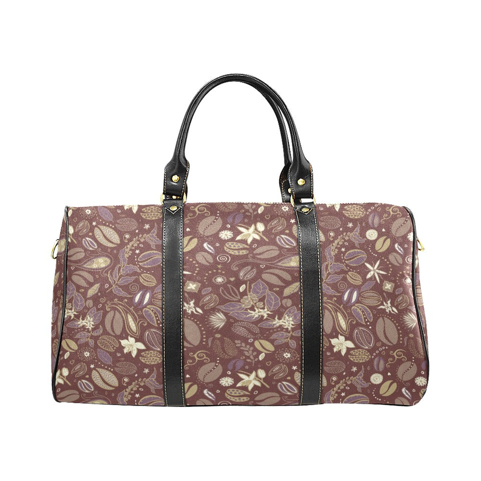 Coffee bean flower pattern Travel Bag