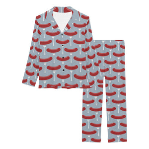 Sausage Pattern Print Design 02 Women's Long Pajama Set