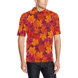 Autumn maple leaf pattern Men's All Over Print Polo Shirt