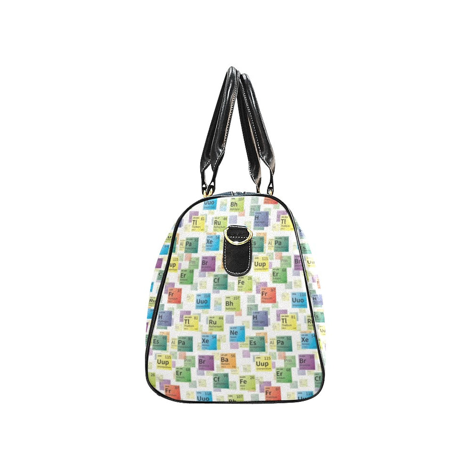 Chemistry Periodic Table Pattern Print Design 05 Travel Bag