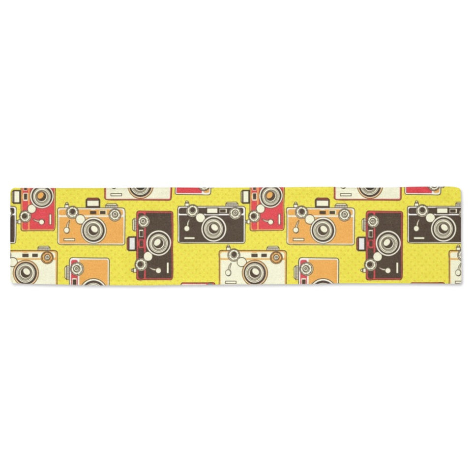 Camera Pattern Print Design 02 Table Runner