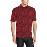 Rose Pattern Print Design 03 Men's All Over Print Polo Shirt