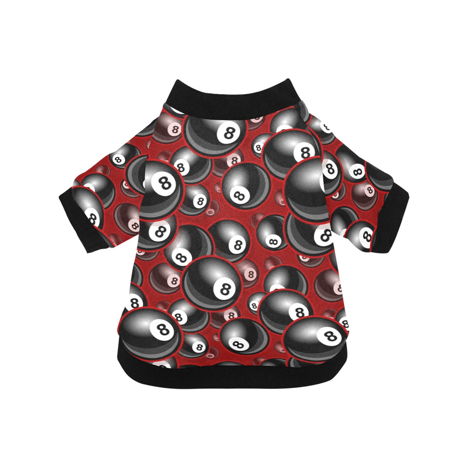 Billiard Ball Pattern Print Design 05 All Over Print Pet Dog Round Neck Fuzzy Shirt