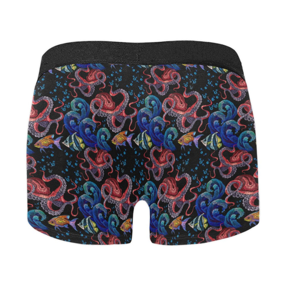 Octopus sea wave tropical fishe pattern Men's All Over Print Boxer Briefs Men's Underwear