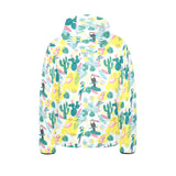 Cute parrot toucan flamingo cactus exotic leaves p Kids' Boys' Girls' Padded Hooded Jacket