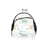 Cute Rhino pattern All Over Print Chest Bag