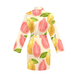 Beautiful guava pattern Women's Long Sleeve Belted Night Robe